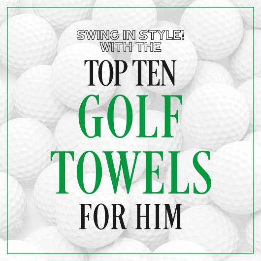 Zwart modern Golfer Sports Klassieke naam Monogram Golfhanddoek