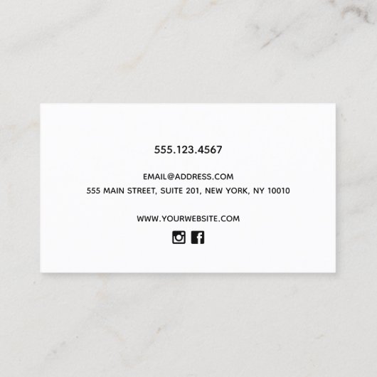 Zwart Modern Haar Stylist Goud Hart Visitekaartje (Achterkant)