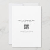 Zwart Modern Handgeschreven Script QR Code Wedding Kaart (Achterkant)