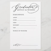 Zwart Modern Kalligrafie Afstuderen advies & wense (Voorkant)