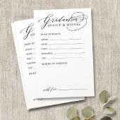 Zwart Modern Kalligrafie Afstuderen advies & wense