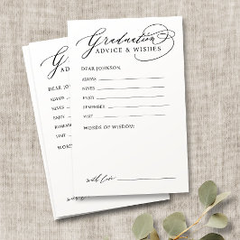 Zwart Modern Kalligrafie Afstuderen advies & wense