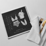 Zwart Modern Lingerie Vrijgezellenfeest Servet<br><div class="desc">Black Modern Lingerie Vrijgezellenfeest servetten Maak je klaar om een scheutje sass toe te voegen aan je bruidsbash met deze Black Modern Lingerie Shower Invitation! Het is de ultieme mix van chique en speels, ideaal voor een lingerie thema vrijgezellenfeest of vrijgezellenfeest. Het strakke zwarte ontwerp zet een verfijnde toon, terwijl...</div>