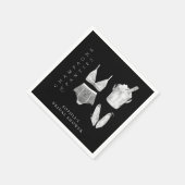 Zwart Modern Lingerie Vrijgezellenfeest Servet (Hoek)