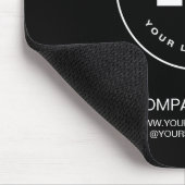 Zwart Modern Logo Gepersonaliseerd Muismat (Hoek)
