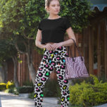 Zwart Modern Luipaard Patroon Leggings<br><div class="desc">Uniek luipaardpatroon zo'n opvallend ontwerp voor luipaardliefhebbers.</div>