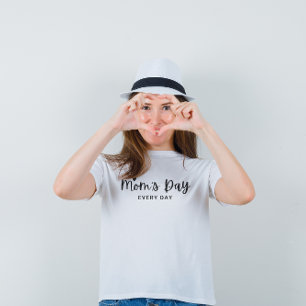 Zwart Modern Mam's Day Elke Dag T-shirt