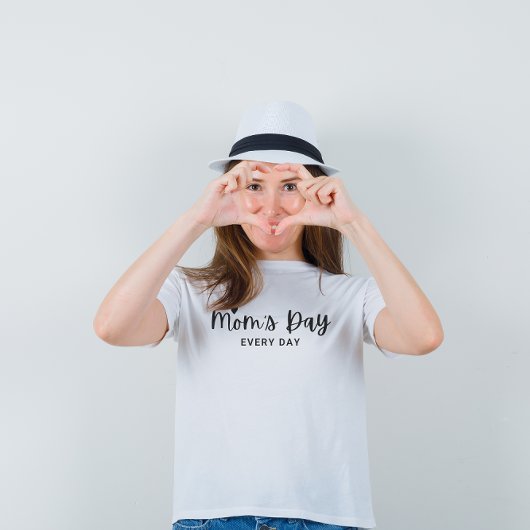 Zwart Modern Mam's Day Elke Dag T-shirt