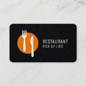 Zwart modern minimaal logo Sushi Aziatisch restaur Visitekaartje (Voorkant)