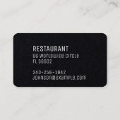 Zwart modern minimaal logo Sushi Aziatisch restaur Visitekaartje (Achterkant)