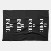 Zwart Modern Minimal BE BOLD Stijlvol Theedoek (Horizontaal)