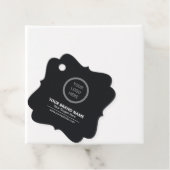 Zwart Modern Minimal Business Promotie Hang Labels (In situ)