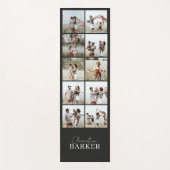 Zwart modern minimal elegante multi fotocollage yogamat (Voorkant)