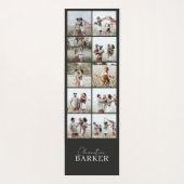 Zwart modern minimal elegante multi fotocollage yogamat (Achterkant)