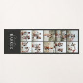 Zwart modern minimal elegante multi fotocollage yogamat (Voorkant (horizontaal))