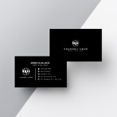 Zwart Modern Minimal Professionele Aangepaste logo Visitekaartje