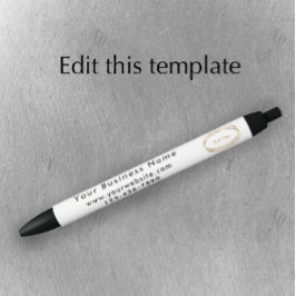 Zwart Modern Minimalistisch Bedrijfslogo Promotion Zwarte Inkt Pen
