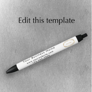 Zwart Modern Minimalistisch Bedrijfslogo Promotion Zwarte Inkt Pen