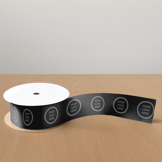 Zwart Modern Minimalistisch Custom Logo Business G Satijnen Lint