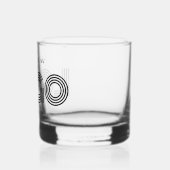 Zwart Modern Minimalistisch Logo Promo Whisky Glas (Links)