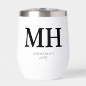 Zwart Modern Monogram Chic Bachelorette Bruidsmeis (Voorkant)