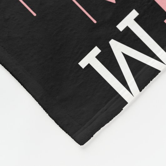 Zwart Modern monogram Fleece Deken (Hoek)