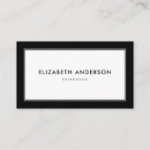 Zwart Modern Professional Visitekaartje (Voorkant)