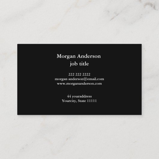 Zwart Modern Professioneel QR Code Business Logo Visitekaartje (Achterkant)