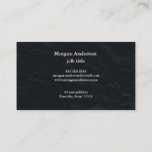 Zwart Modern Professioneel QR Code Business Logo Visitekaartje (Achterkant)