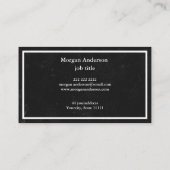 Zwart Modern Professioneel QR Code Business Logo Visitekaartje (Achterkant)