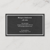 Zwart Modern Professioneel QR-code Zakelijk Logo Visitekaartje (Achterkant)