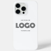 Zwart Modern Rechthoekig Logo Case-Mate iPhone Case (Achterkant)