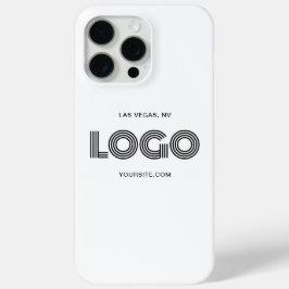 Zwart Modern Rechthoekig Logo iPhone 15 Pro Max Hoesje