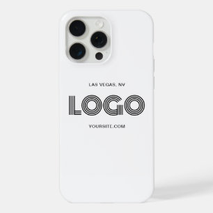 Zwart Modern Rechthoekig Logo iPhone 15 Pro Max Case