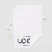 Zwart Modern Rechthoekig Logo Promo Golfhanddoek (Insitu)