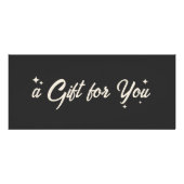 Zwart Modern Retro Cadeaubon Reclamekaart (Voorkant)