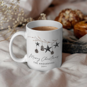 Zwart-modern schandalige elegante kerstmis mok