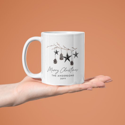 Zwart-modern schandalige elegante kerstmis mok