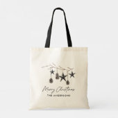 Zwart-modern schandalige elegante kerstmis tote bag (Achterkant)