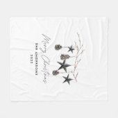 Zwart modern schandalige kerstmis fleece deken (Voorkant (Horizontaal))