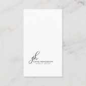 Zwart Modern Schrift Logo QR Code Monogram Make-up Visitekaartje (Voorkant)
