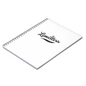 Zwart Modern Script Be Limitless Notitieboek (Linkerzijde)