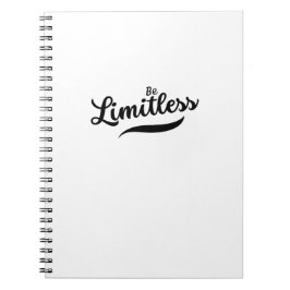Zwart Modern Script Be Limitless Notitieboek
