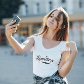 Zwart Modern Script Be Limitless Slim Fit T-shirt