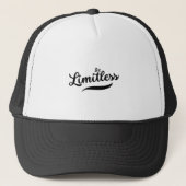 Zwart Modern Script Be Limitless Trucker Hoed Pet (Voorkant)