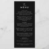 Zwart Modern Script Bruiloft Flat Menu (Voorkant)