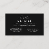 Zwart Modern Script Bruiloft Website Behuizing Kaa Informatiekaartje (Voorkant)