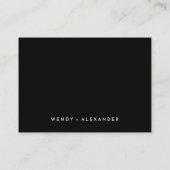 Zwart Modern Script Bruiloft Wishing Well Enclosur Informatiekaartje (Achterkant)