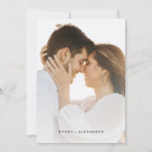 Zwart Modern Script We doen foto bruiloft uitnodig Kaart (Achterkant)