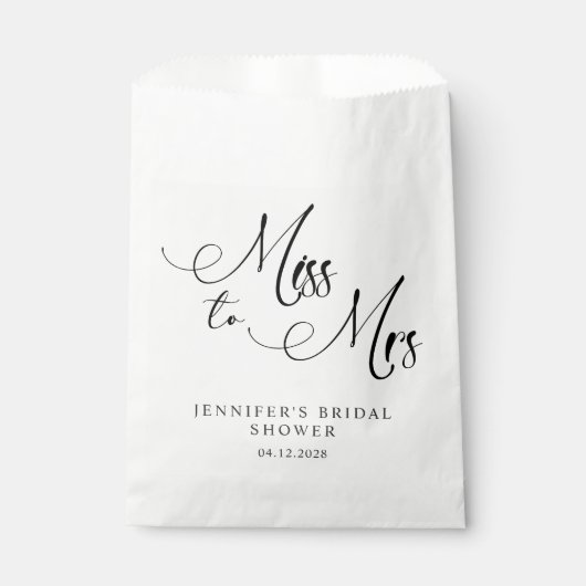 Zwart Modern Simple Script Vrijgezellenfeest Bedankzakje (Voorkant)